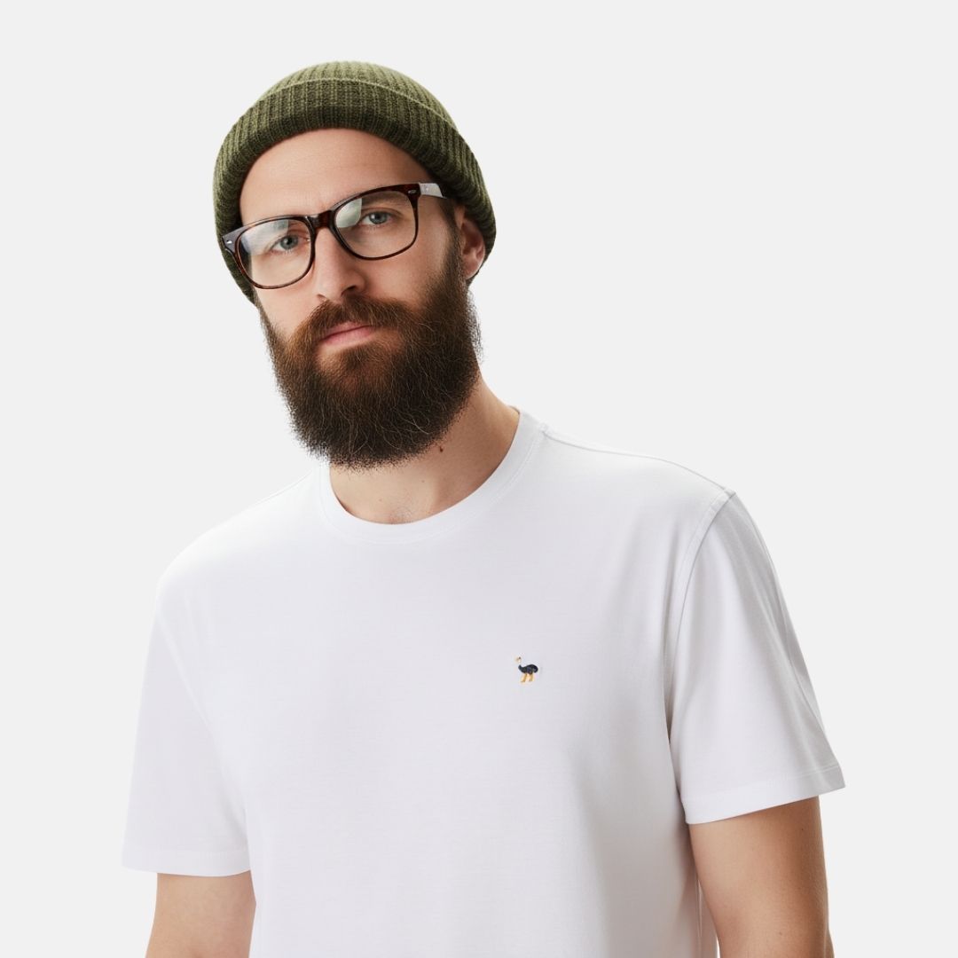 Unisex Merserize Uzun Kollu Interlok T-Shirt White Unisex Merserize Uzun Kollu Interlok T-Shirt White